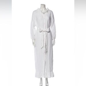 Ann Mashburn Cream Linen Shirtdress - Size L